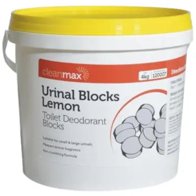 Cleanmax Urinal Blocks 4kg Each - Tutti or Lemon Scented