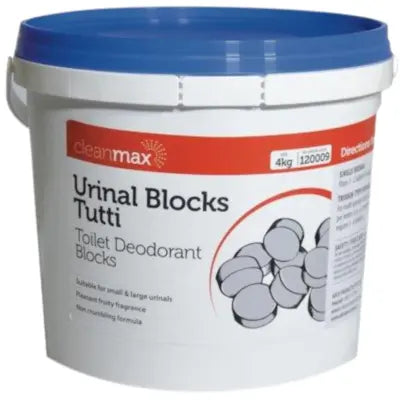 Cleanmax Urinal Blocks 4kg Each - Tutti or Lemon Scented