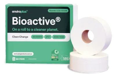 Enviroplus Jumbo Toilet Tissue Bioactive 2-Ply 300m Carton of 8