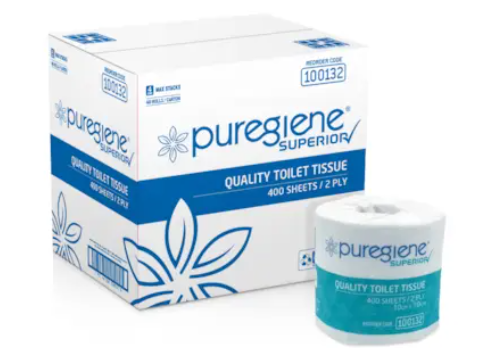 Puregiene® Toilet Tissue Superior 2 Ply 400 Sheet Carton 48