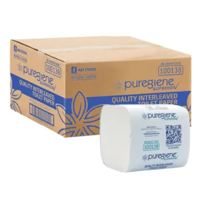 Puregiene Interleaved Toilet Tissue Superior 2 Ply 250 Sheet Carton 36