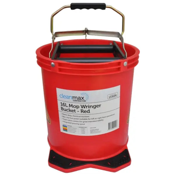 Cleanmax Mop Wringer Bucket Contractor 16L - 4 colours