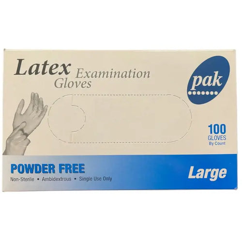 Classic Powder Free Latex Gloves Box 100 - Medium or Large
