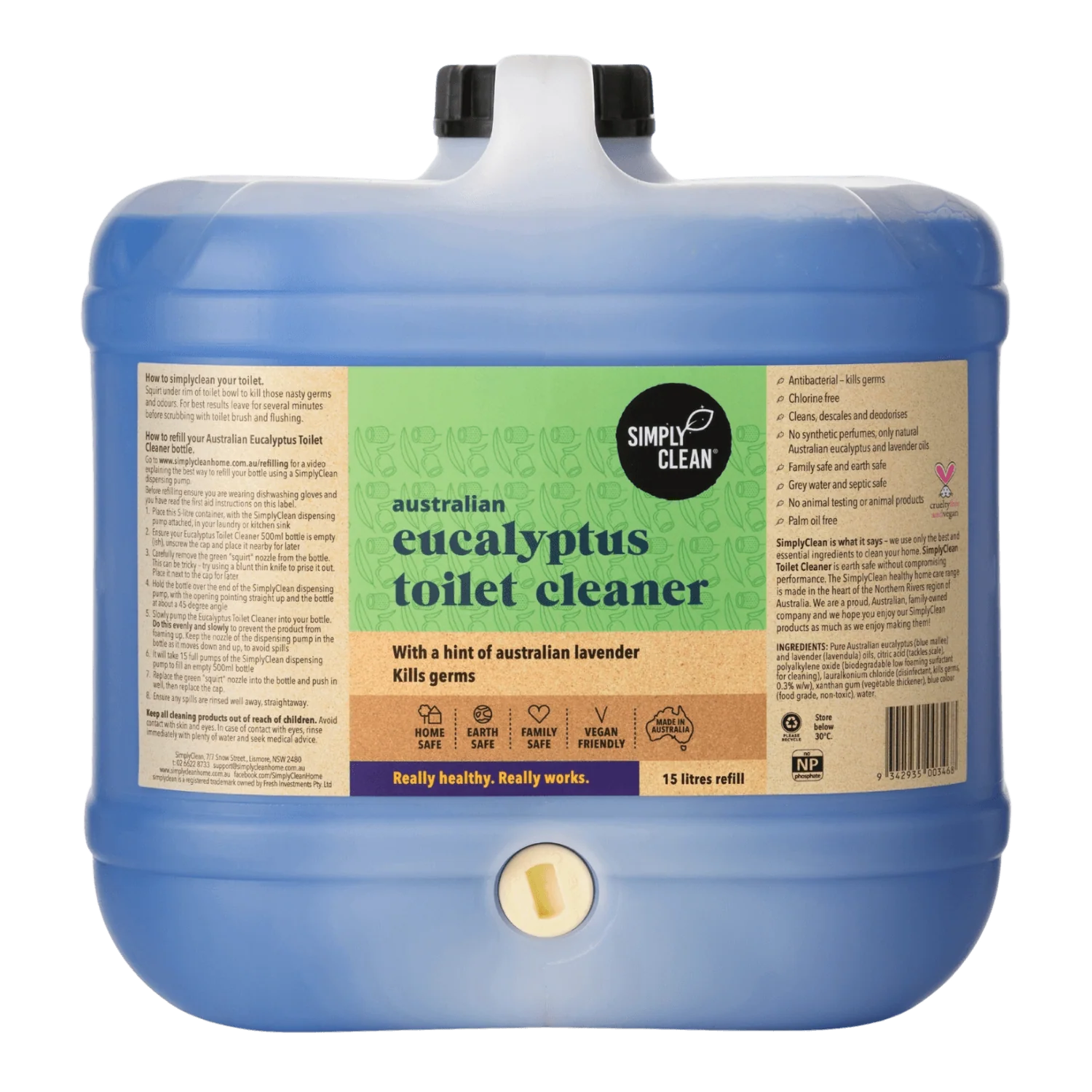 SimplyClean Eucalyptus Toilet Cleaner - 500ml, 5L or 15L