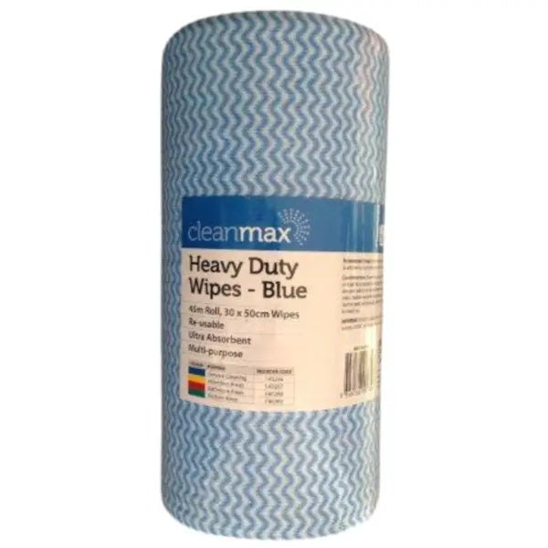 Cleanmax Heavy Duty Wipes Yellow 45m Roll Each