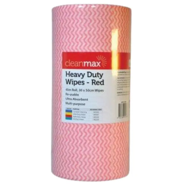 Cleanmax Heavy Duty Wipes Yellow 45m Roll Each
