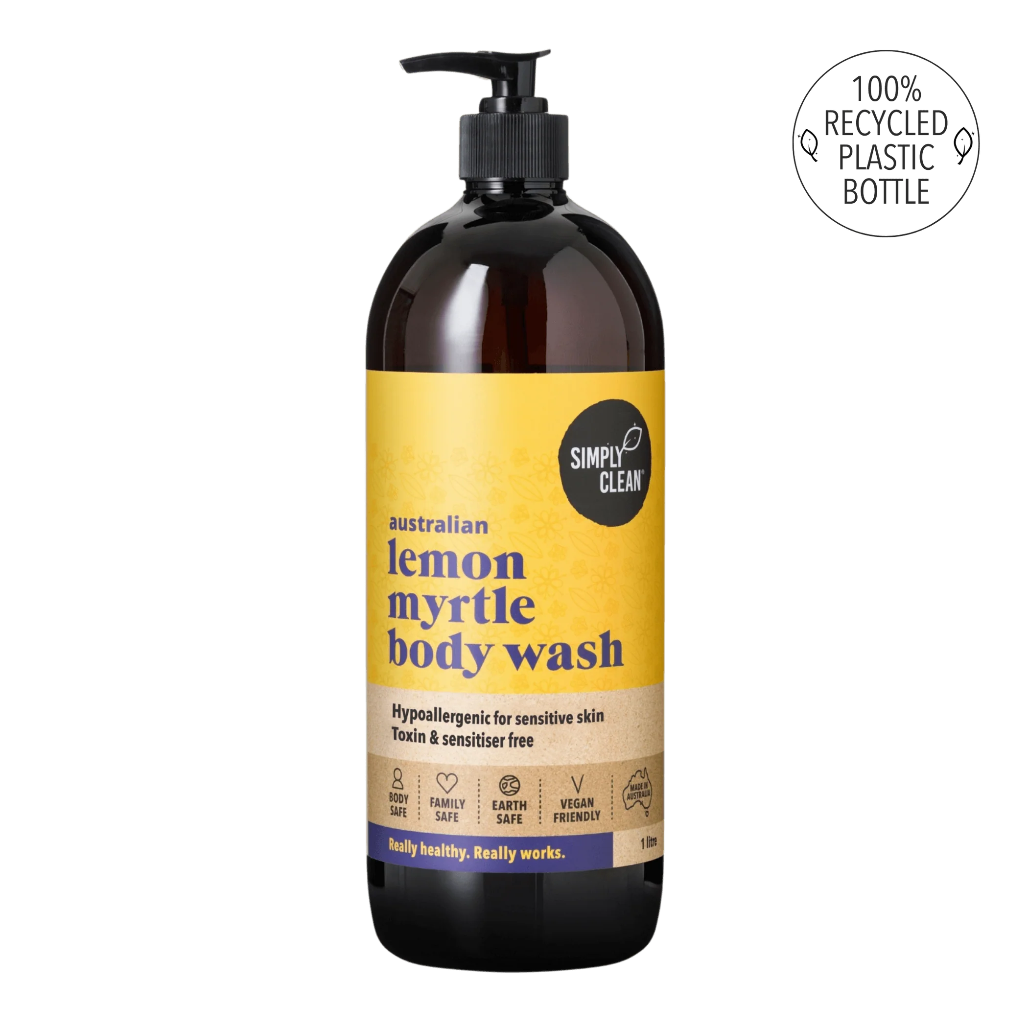 SimplyClean Lemon Myrtle Body Wash - 500ml, 1L, 5L or 15L