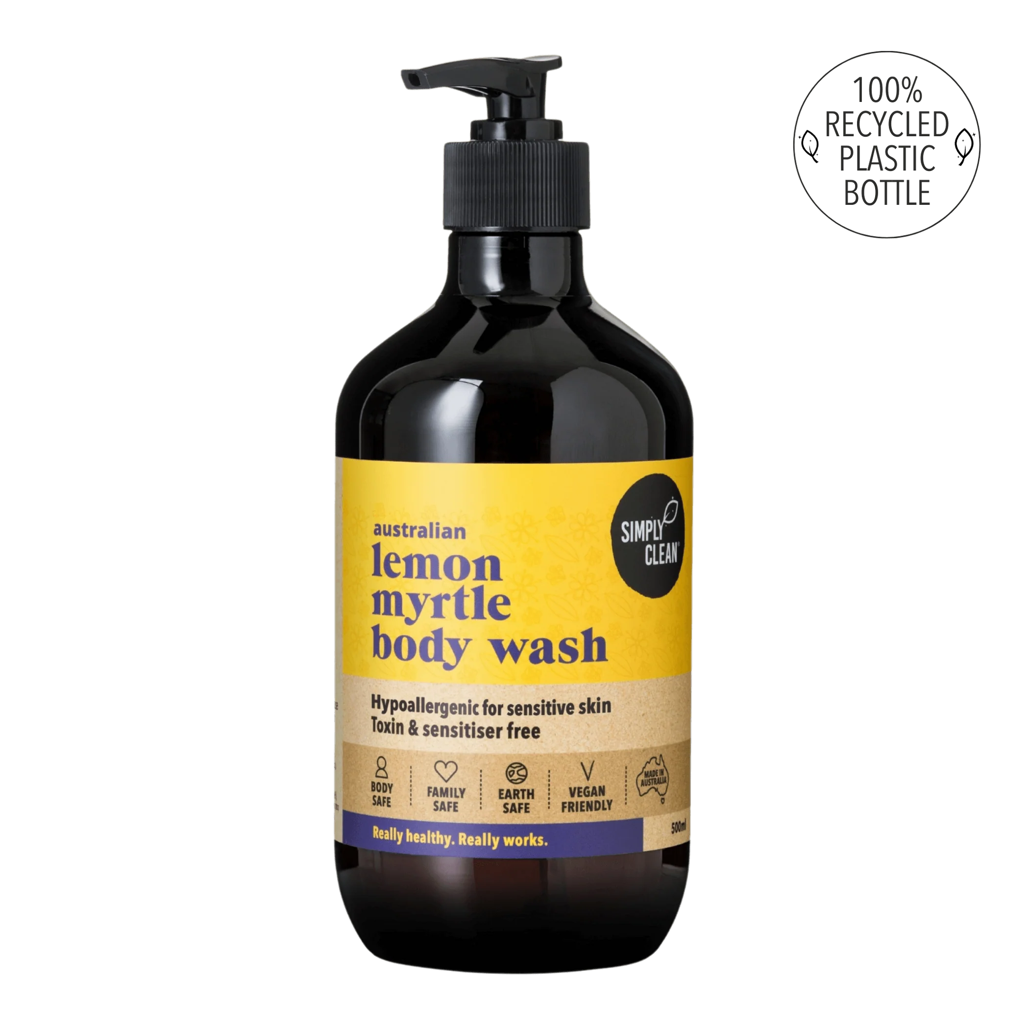 SimplyClean Lemon Myrtle Body Wash - 500ml, 1L, 5L or 15L