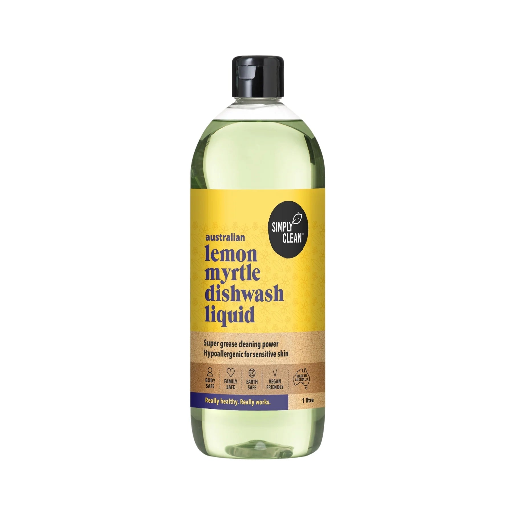 SimplyClean Lemon Myrtle Dishwash LIQUID - 500ml, 1L, 5L or 15L