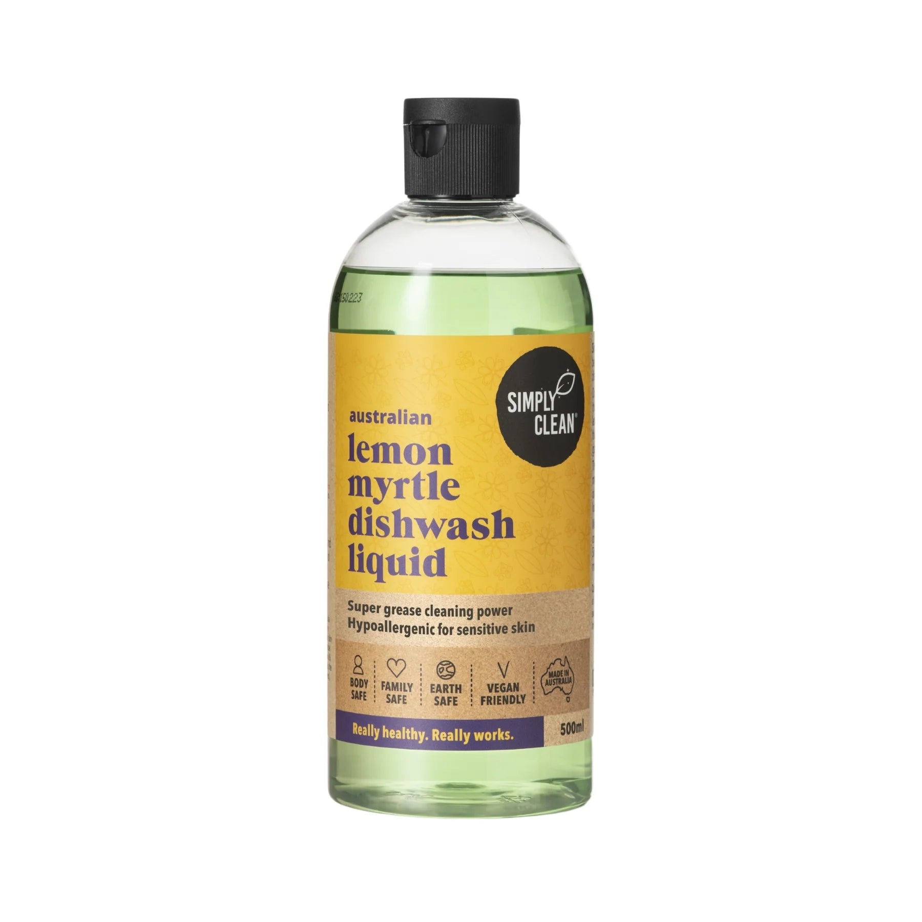 SimplyClean Lemon Myrtle Dishwash LIQUID - 500ml, 1L, 5L or 15L