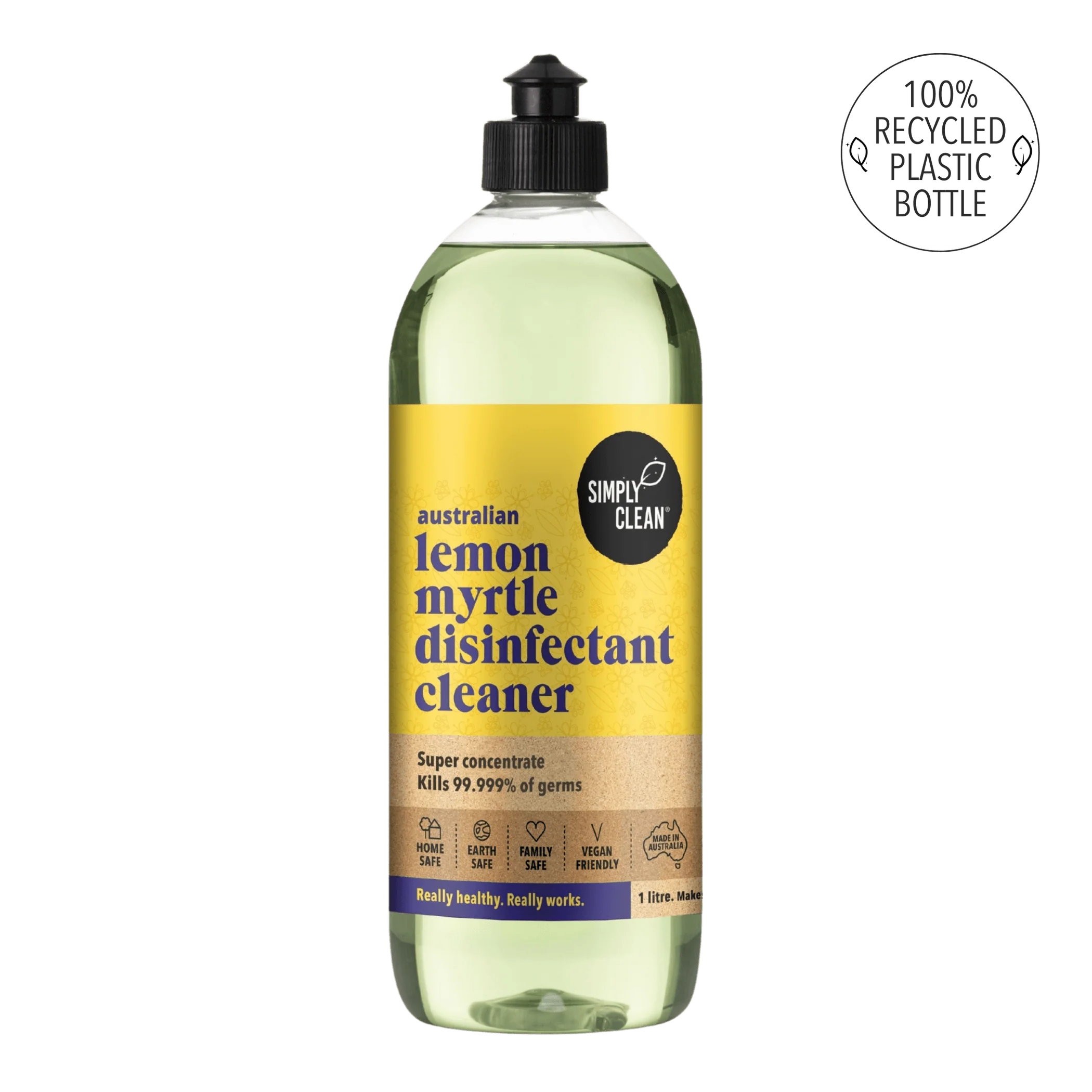 SimplyClean Lemon Myrtle Disinfectant Cleaner - 1L, 5L or 15L