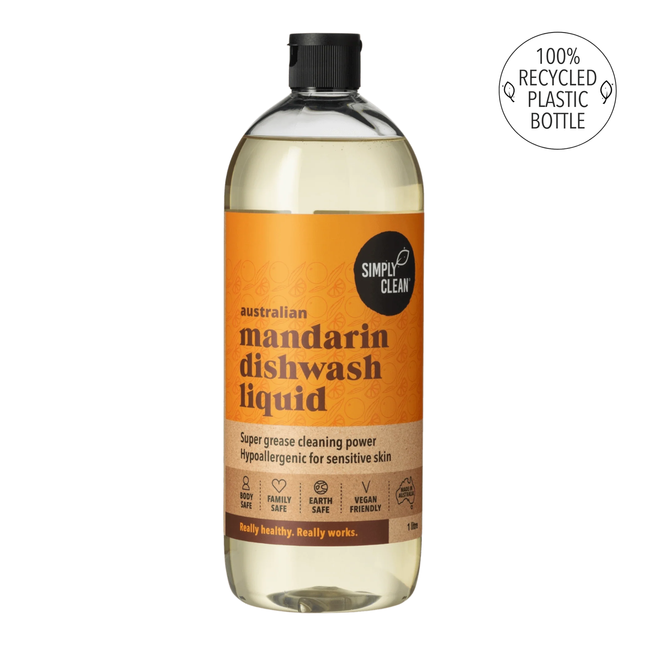 SimplyClean Mandarin Dishwash LIQUID - 500ml, 1L, 5L or 15L