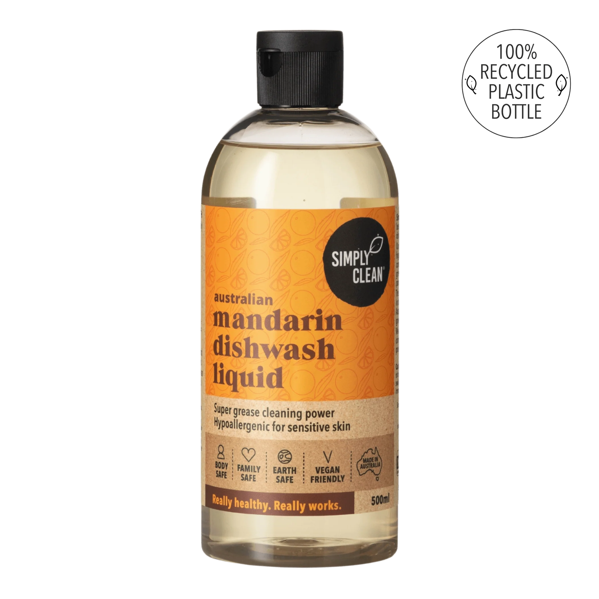 SimplyClean Mandarin Dishwash LIQUID - 500ml, 1L, 5L or 15L