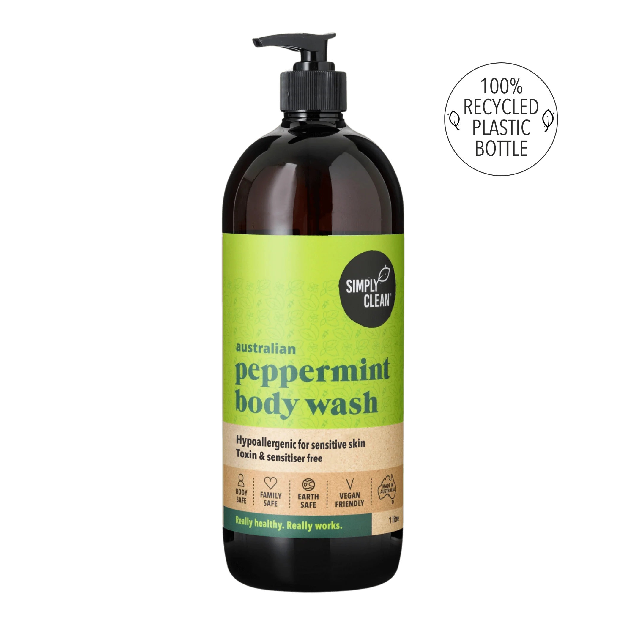 SimplyClean Peppermint Body Wash - 500ml, 1L, 5L or 15L