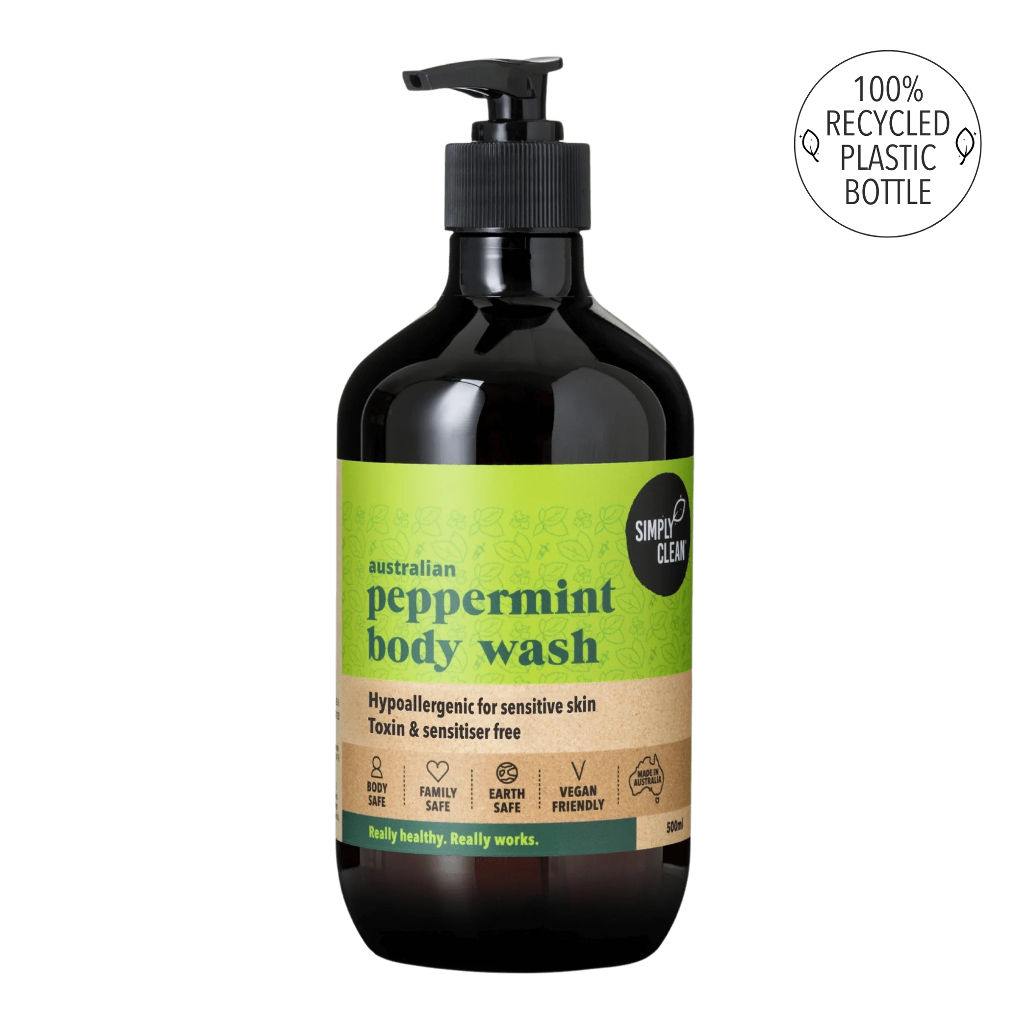 SimplyClean Peppermint Body Wash - 500ml, 1L, 5L or 15L