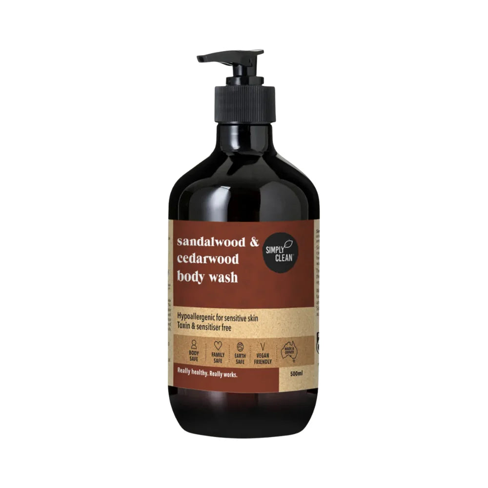 SimplyClean Sandalwood & Cedarwood Body Wash 500ml