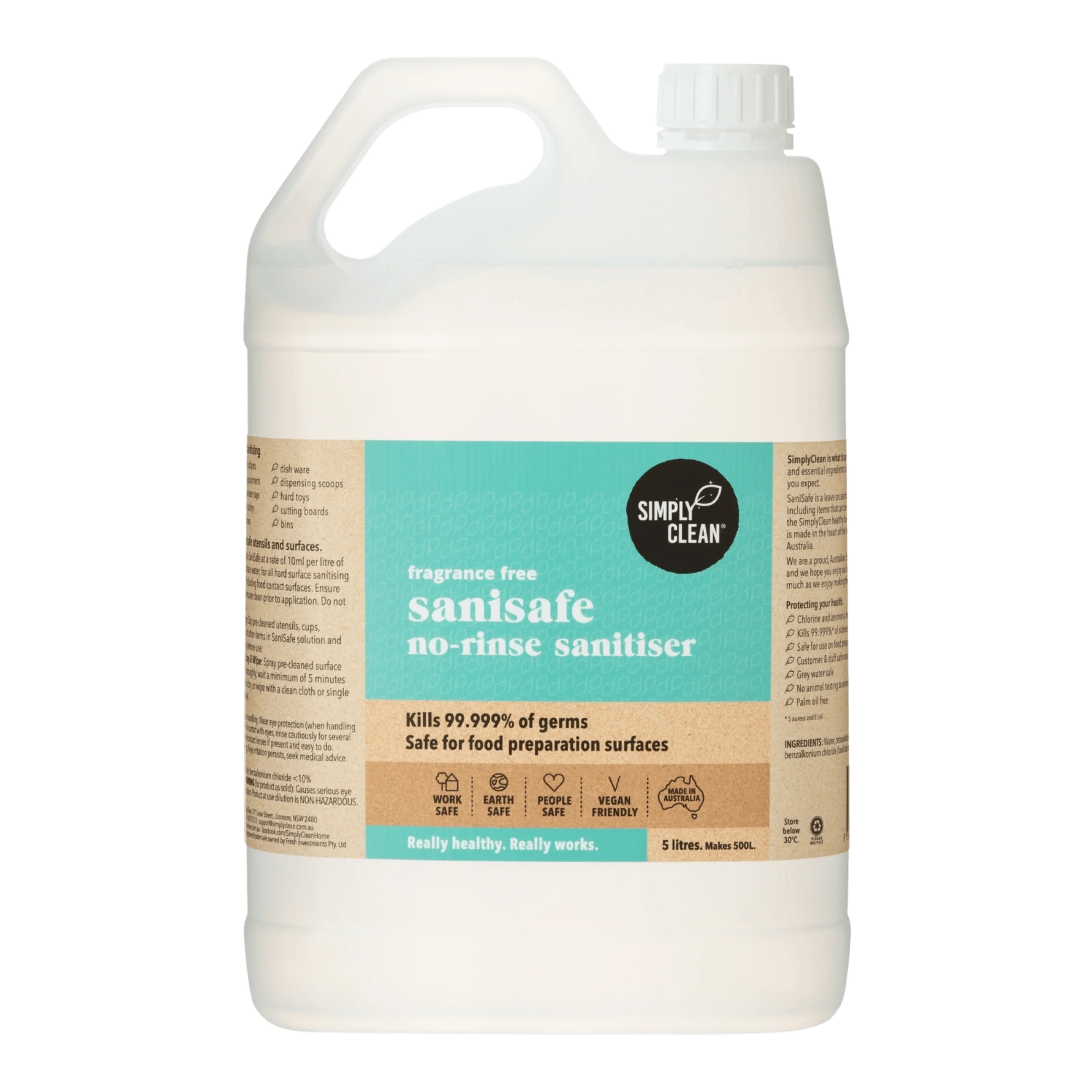 SimplyClean SaniSafe Sanitiser 5L